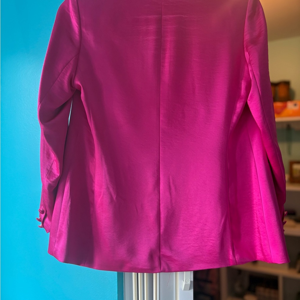 Rachel Roy Fuchsia Satin Blazer - Picture 2 of 3